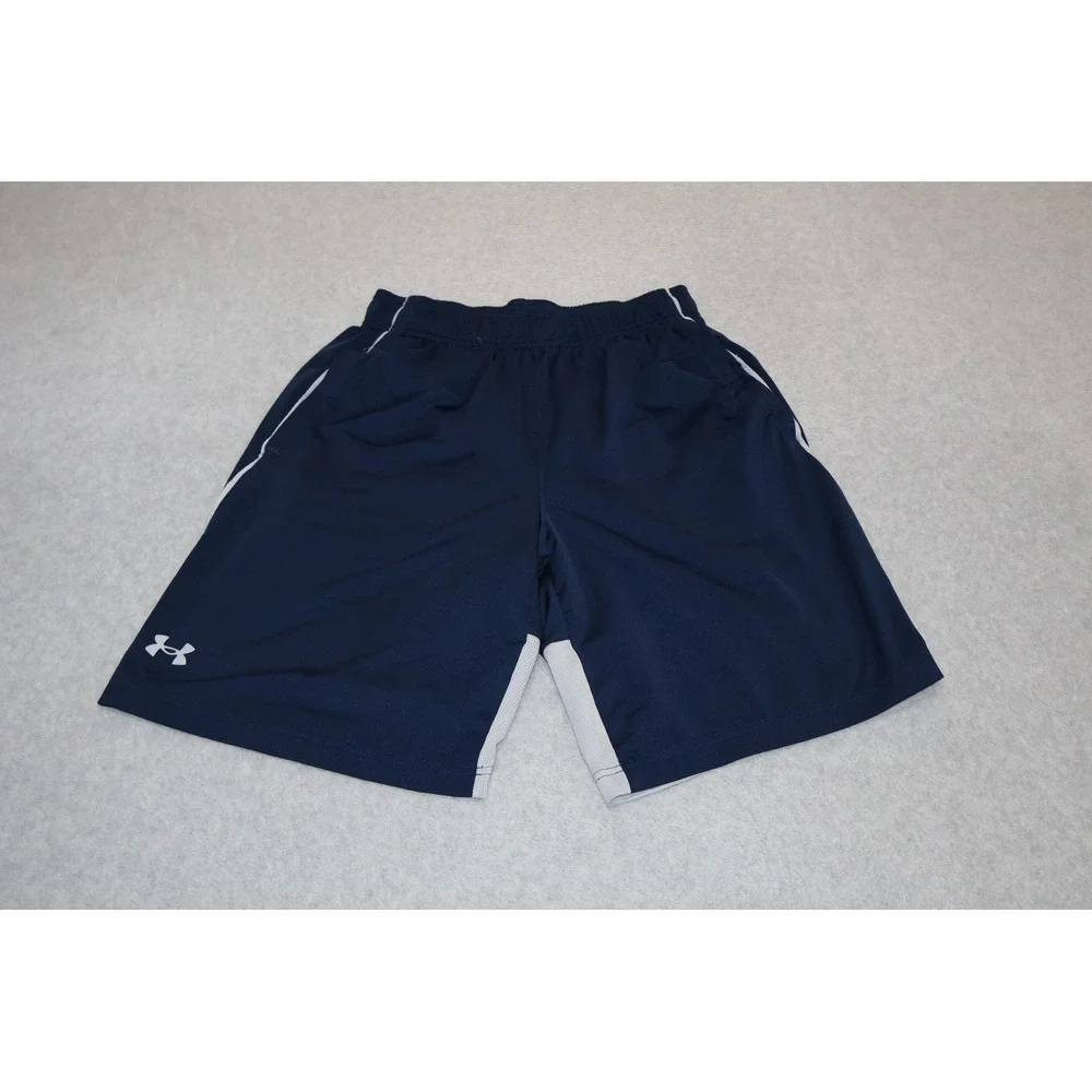 Under Armour Shorts Mens Medium Navy Blue Loose Fit Athletic Gym Basketball